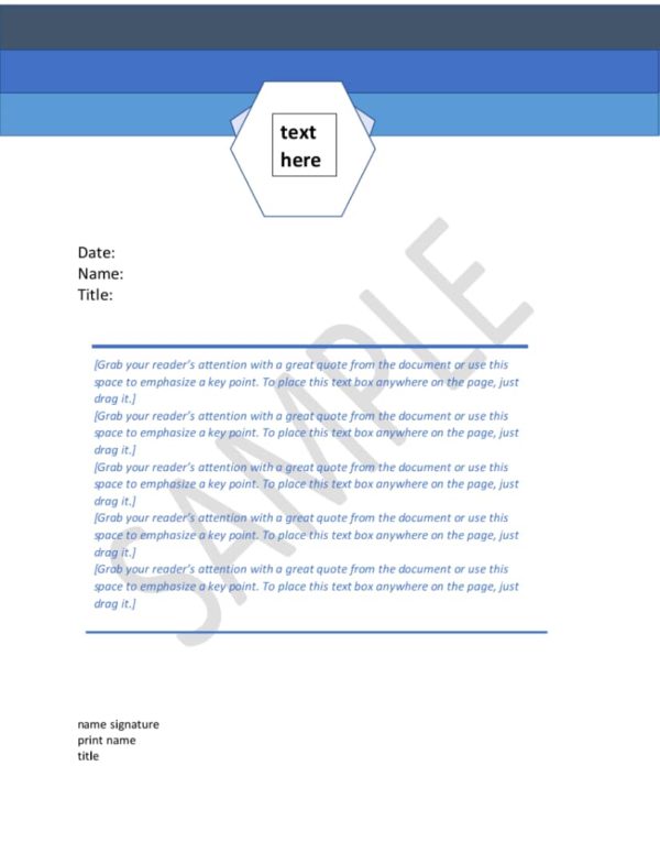 Letter Head Sample
