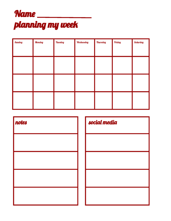 weekly planner - Image 2